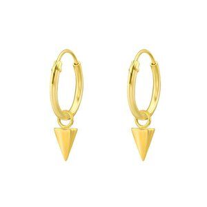 14k Gold Spike Earrings Huggie Hoop Earrings​